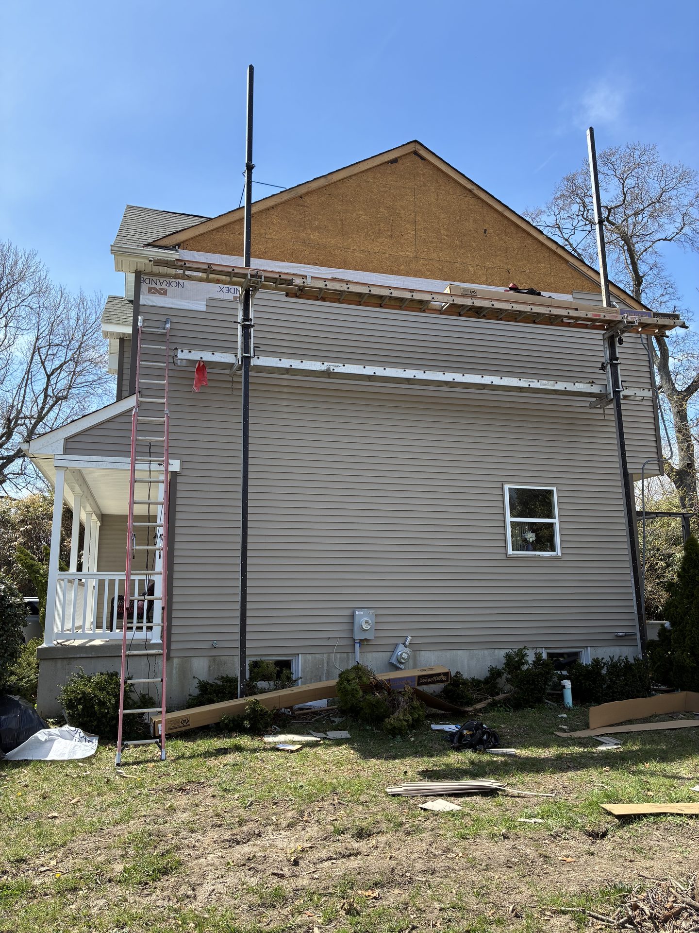Storm Damage Repair — Before, During & After — Be Shore Exteriors